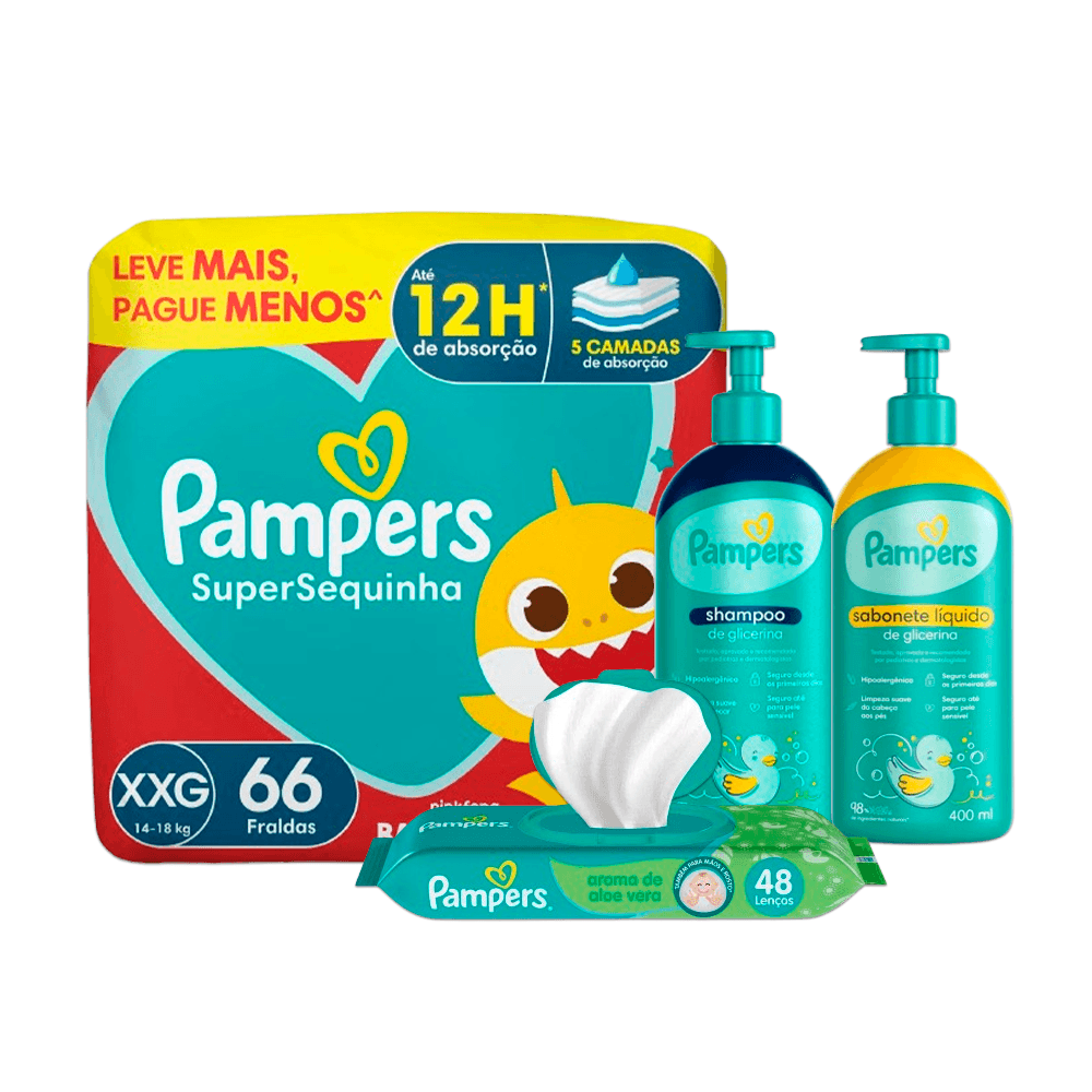 Kit Pampers Fralda Completo XXG