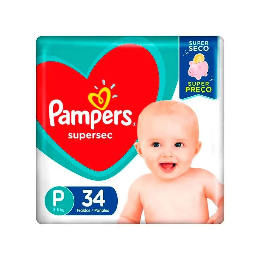 Fralda Pampers P 34 unidades