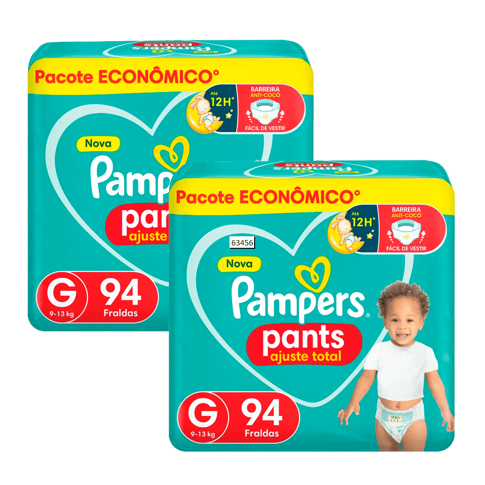 Kit Fralda Pampers G 188 unidades