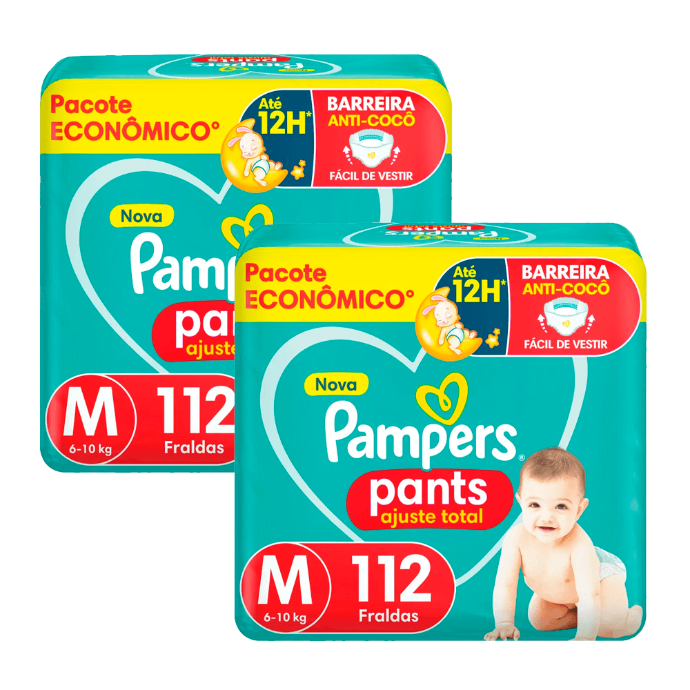 Kit Fralda Pampers M 224 unidades